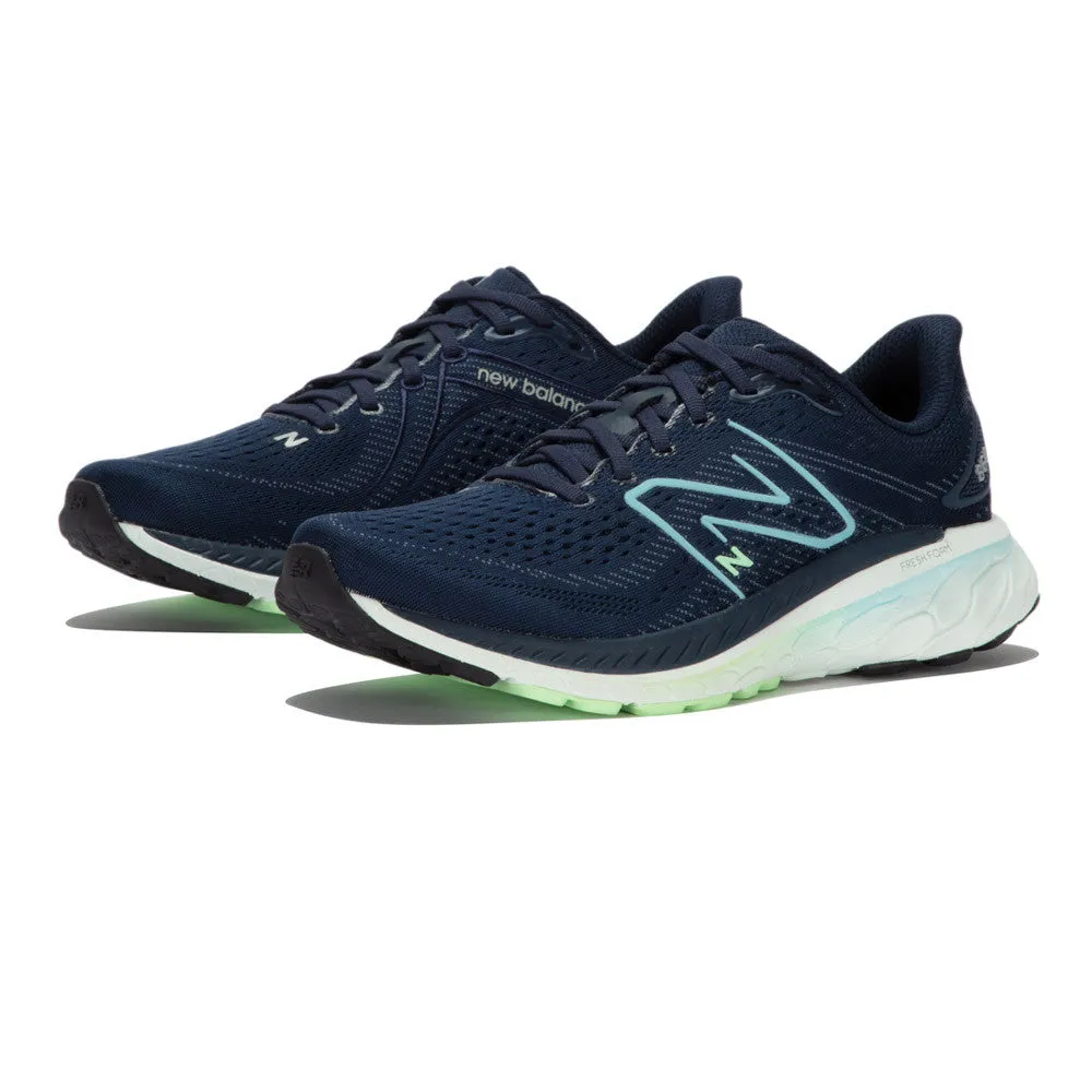 New Balance Fresh Foam X 860 v13 (Womens) - Navy with bleach blue and green aura
