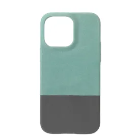 Ocean Blue & Pebble Gray iPhone 14 Pro Max Leather Case with MagSafe