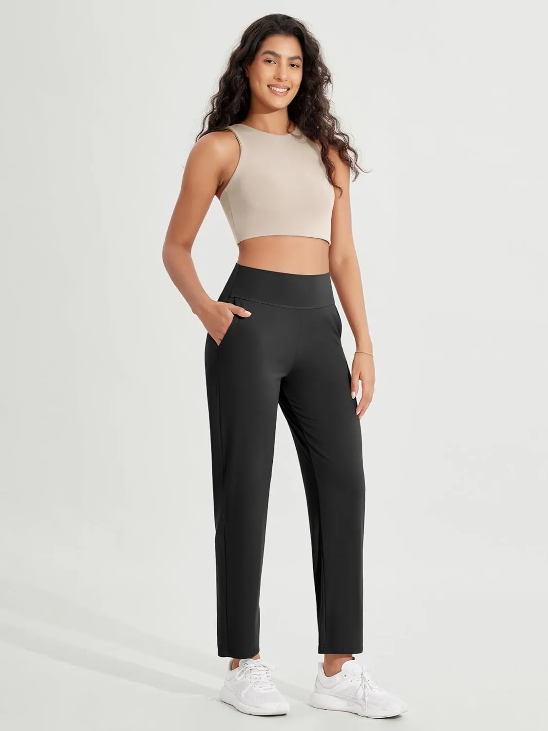 ODODOS Cloud Feeling Jogger Pants with Pockets for Women High Waist Sweatpants Casual Lounge Ankle Pants