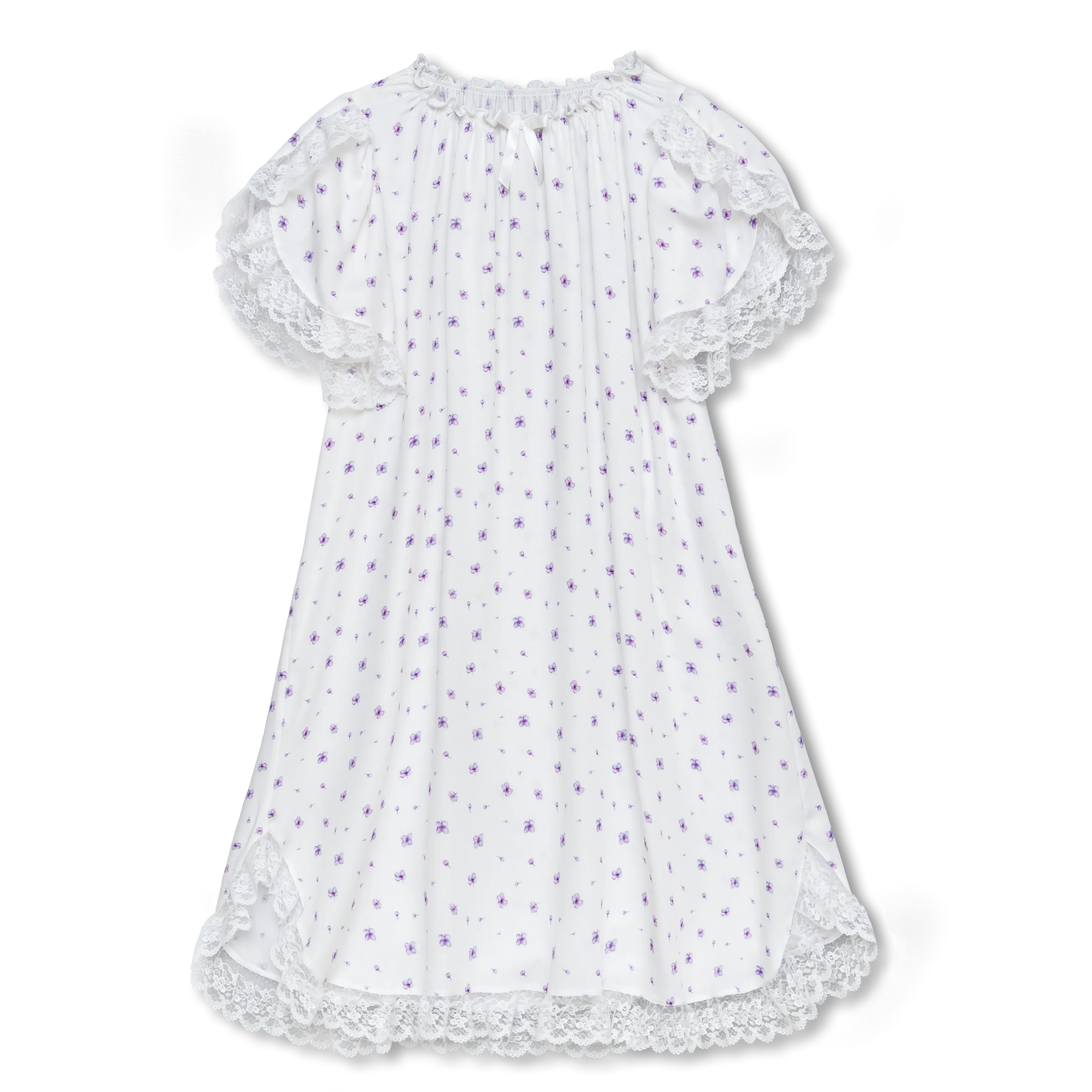 OLIVIA - GIRLS VISCOSE NIGHTDRESS LILAC PRINT