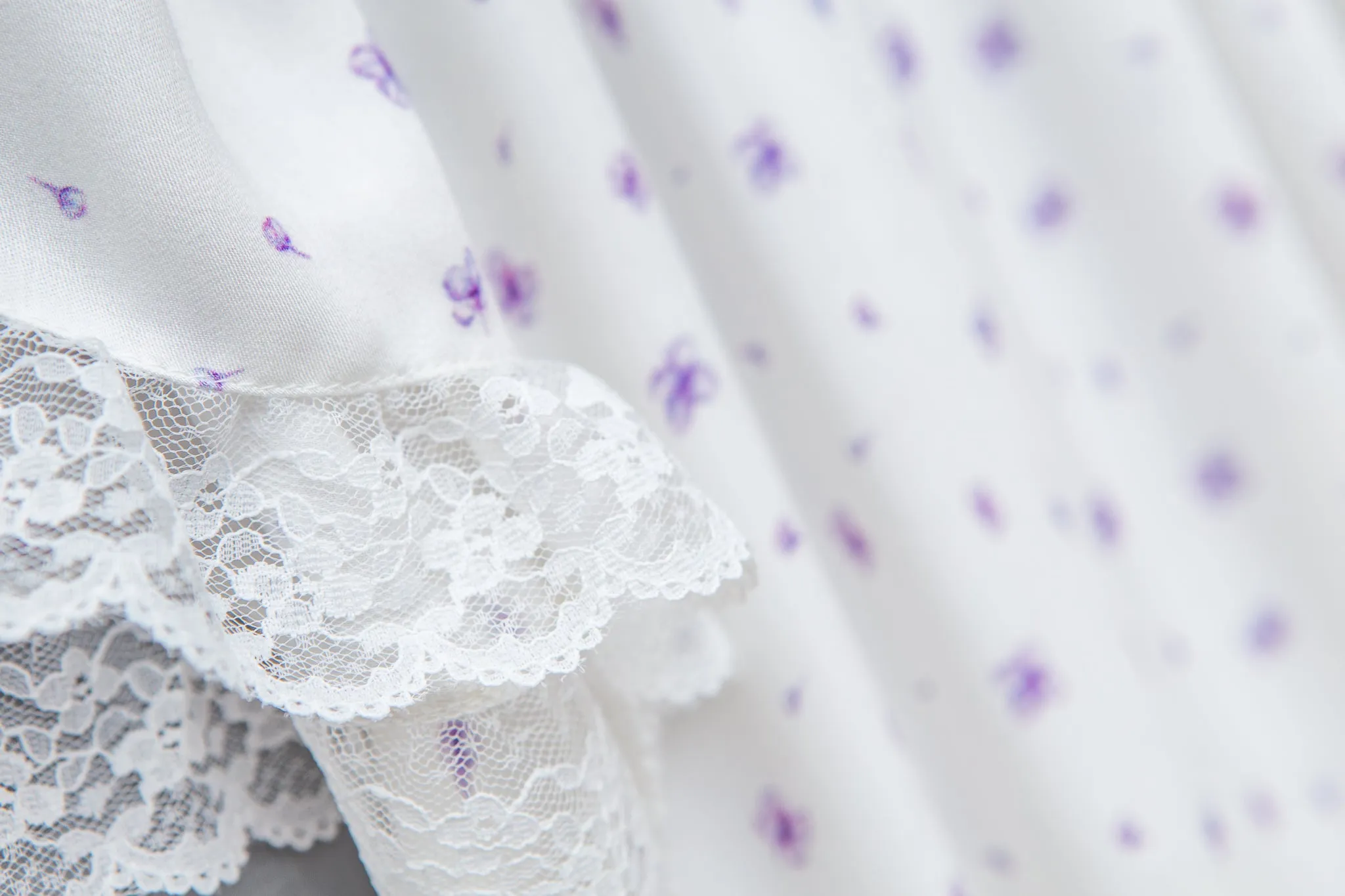 OLIVIA - GIRLS VISCOSE NIGHTDRESS LILAC PRINT