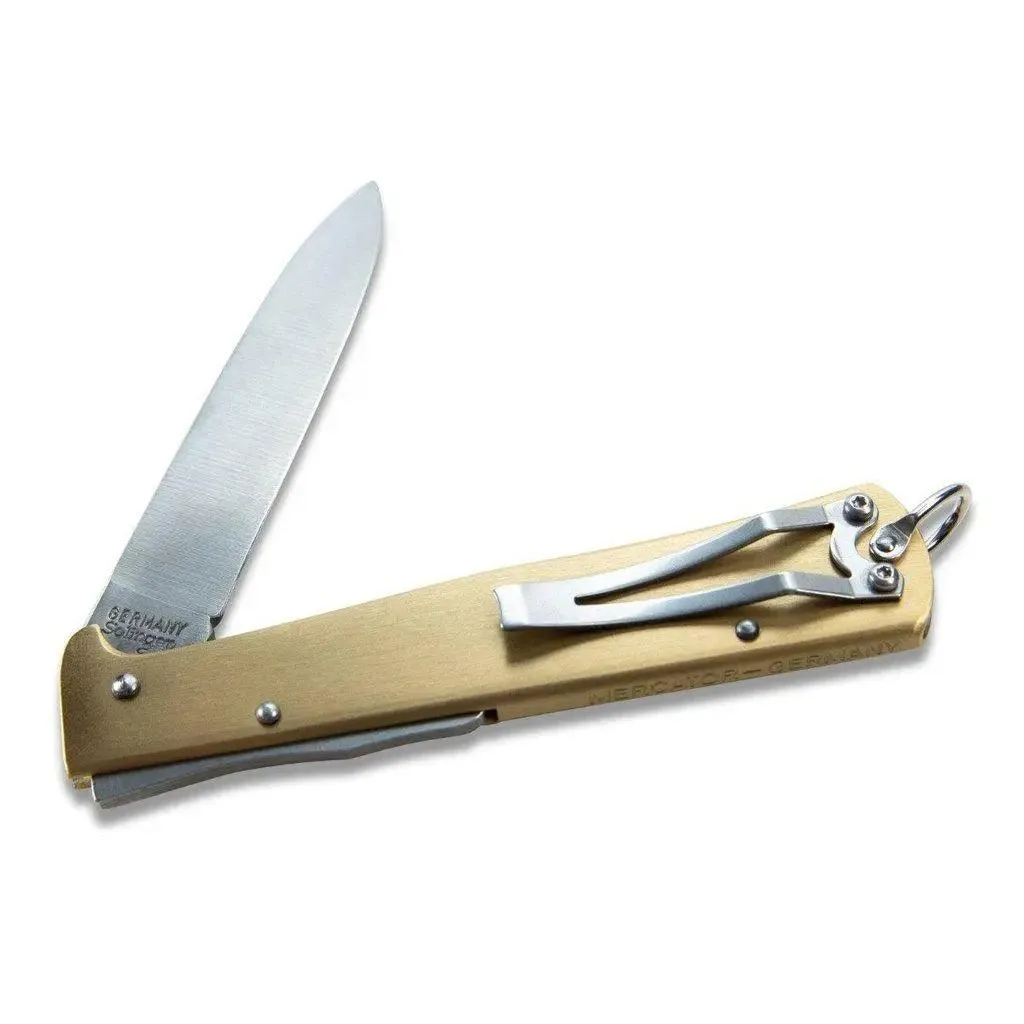 Otter Mercator Knife Large, Clip, Brass