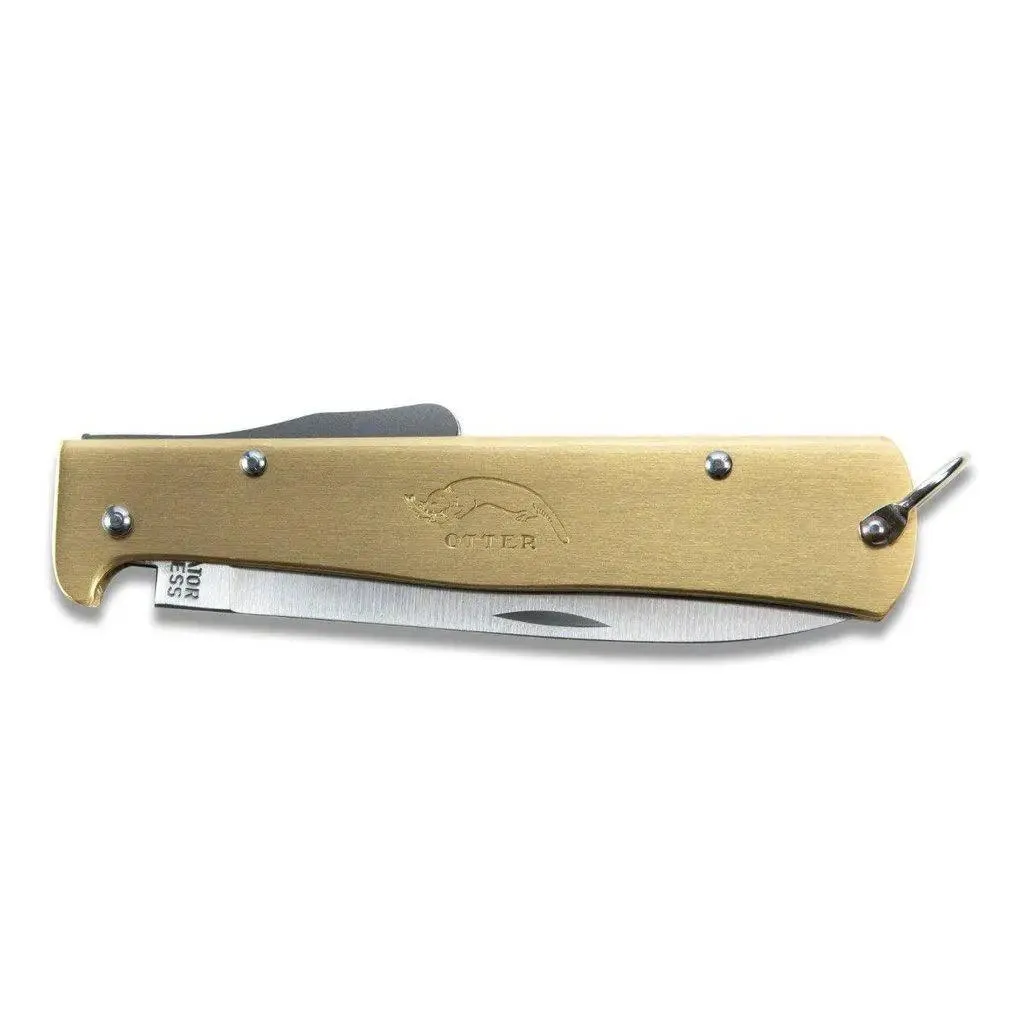 Otter Mercator Knife Large, Clip, Brass