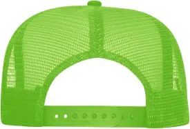 OTTO Neon Polyester Foam Front 5 Panel High Crown Mesh Back Trucker Hat