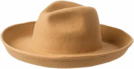 Panama Fedora Hat for Men Women Short Brim Roll Up Trilby Cap Vintage Classic