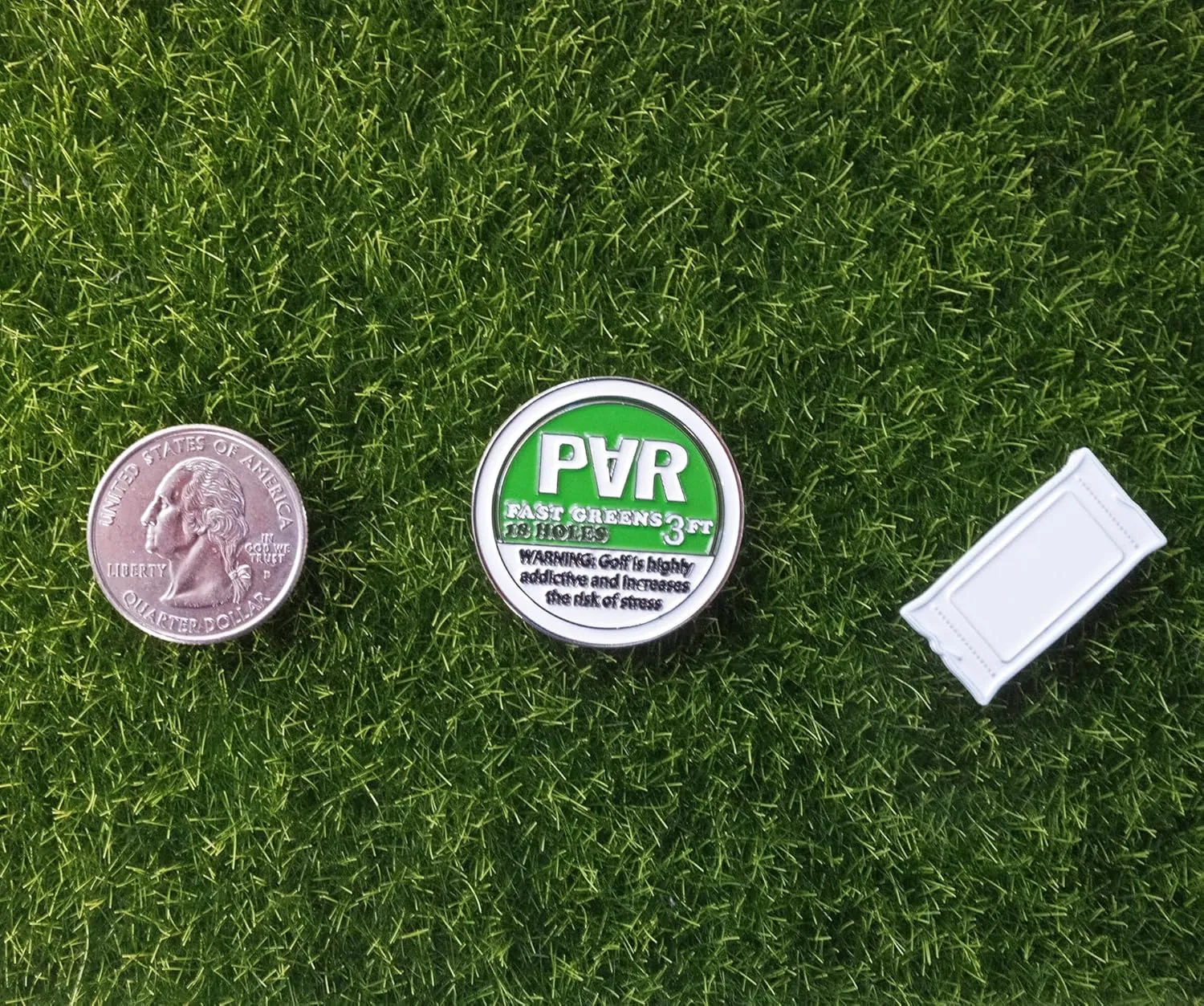 Play and Repeat Happy Gilmore Golf Ball Marker with Magnetic Hat Clip - Funny Golf Gift for Men - Golf Accessories and Gifts