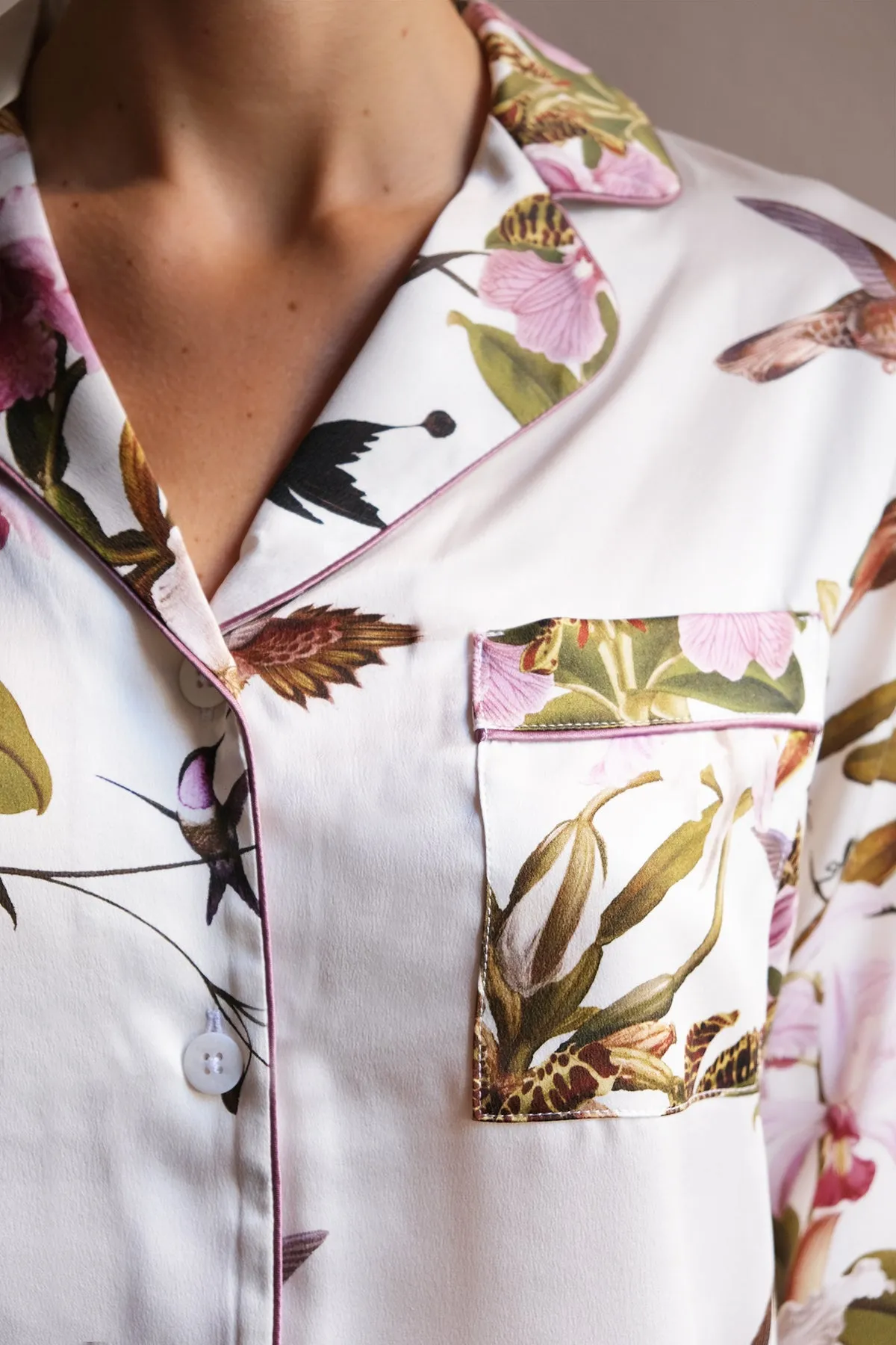 PRINTED SILK PYJAMA SET - Archive