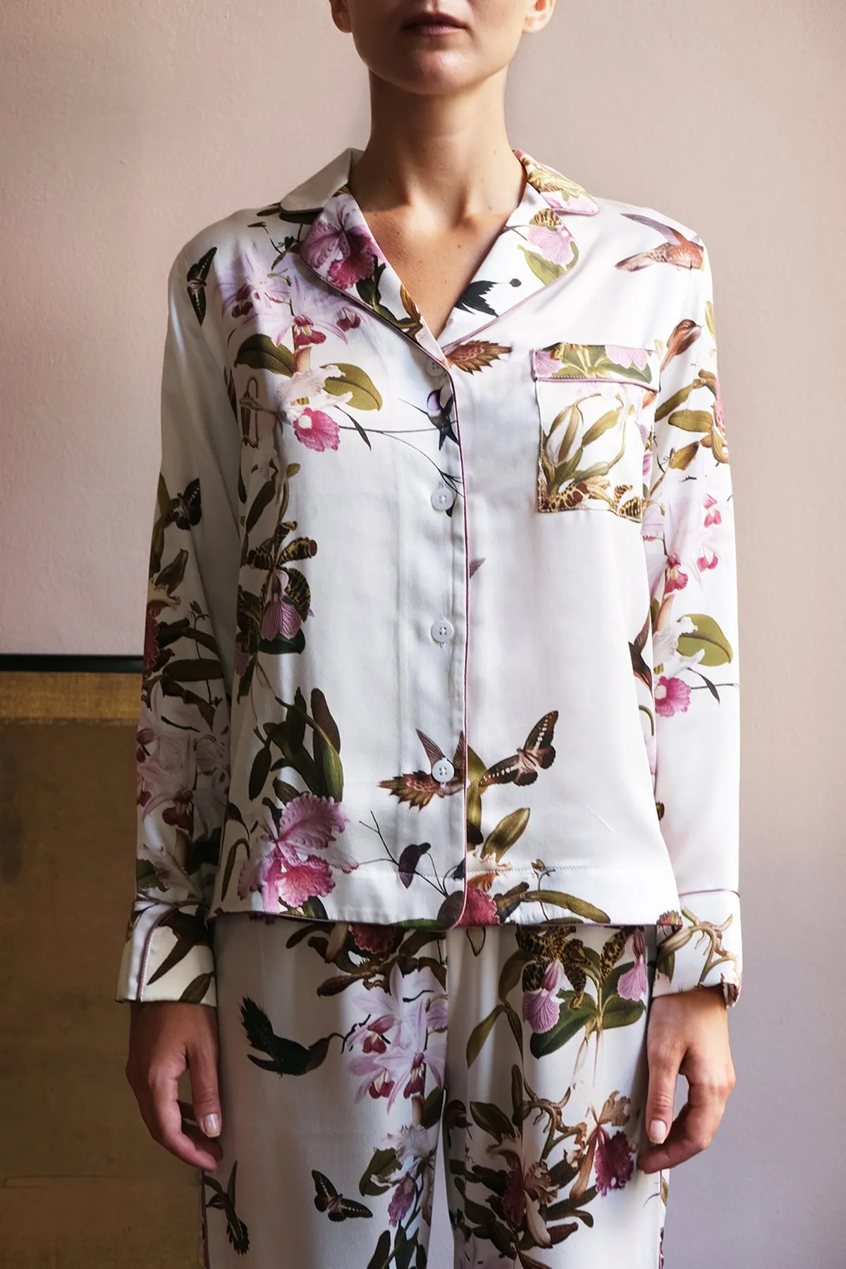 PRINTED SILK PYJAMA SET - Archive
