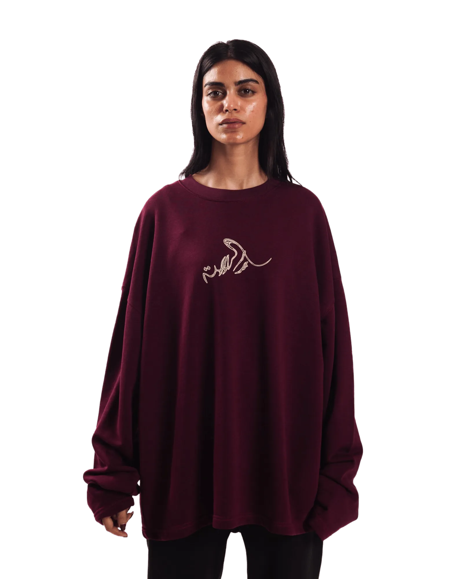 "FOREVER FOREST" MAROON FULL SLEEVE T SHIRT