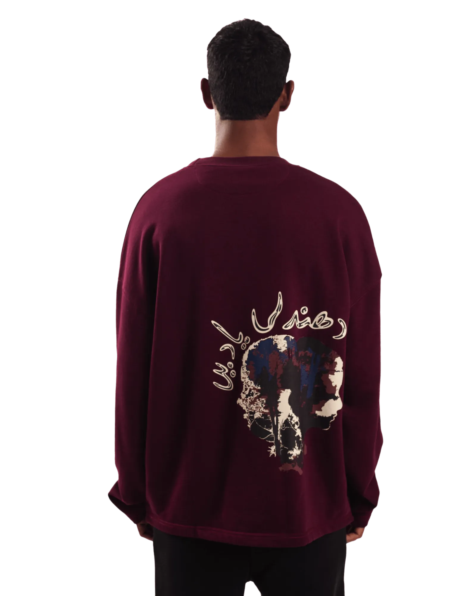 "FOREVER FOREST" MAROON FULL SLEEVE T SHIRT