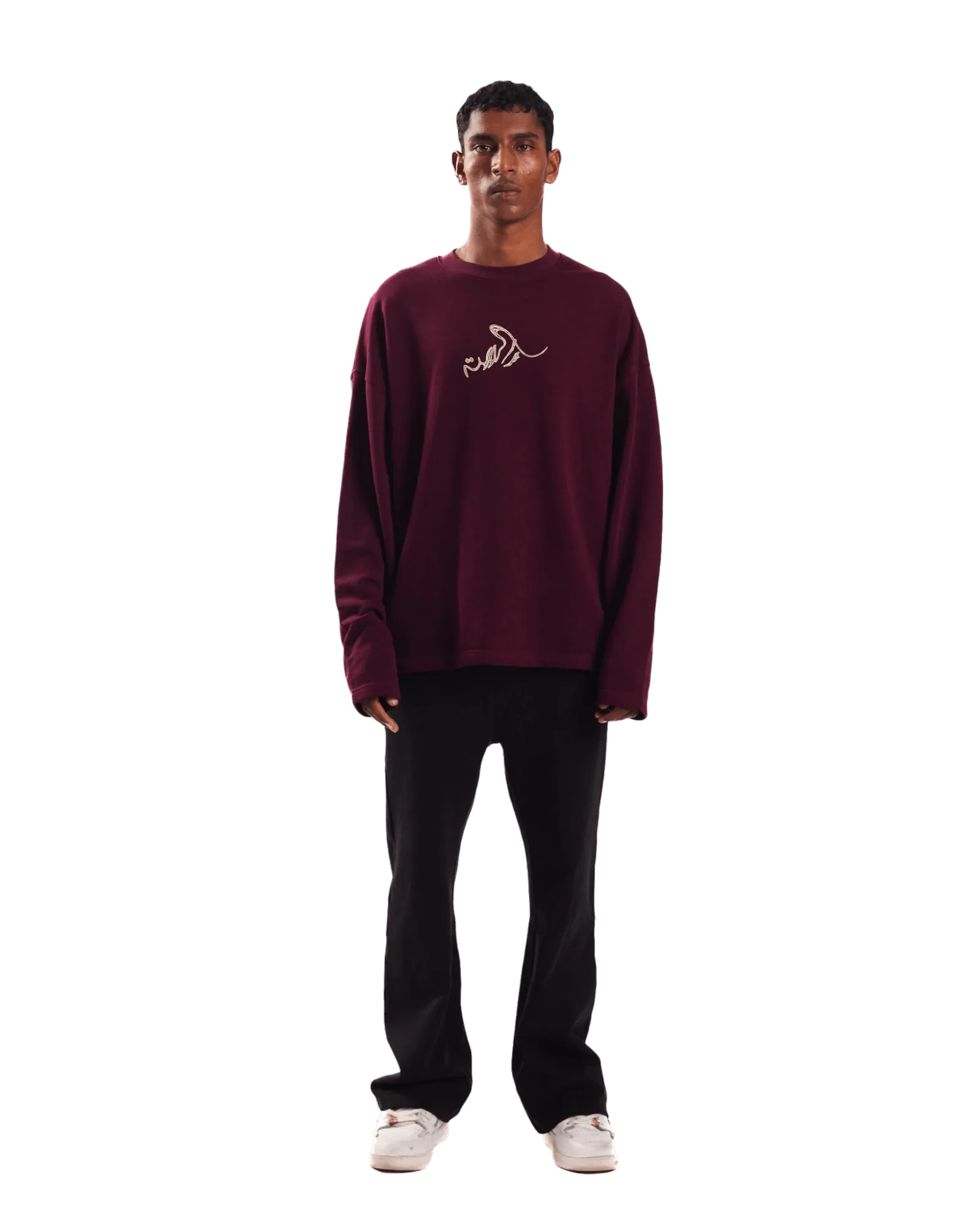 "FOREVER FOREST" MAROON FULL SLEEVE T SHIRT