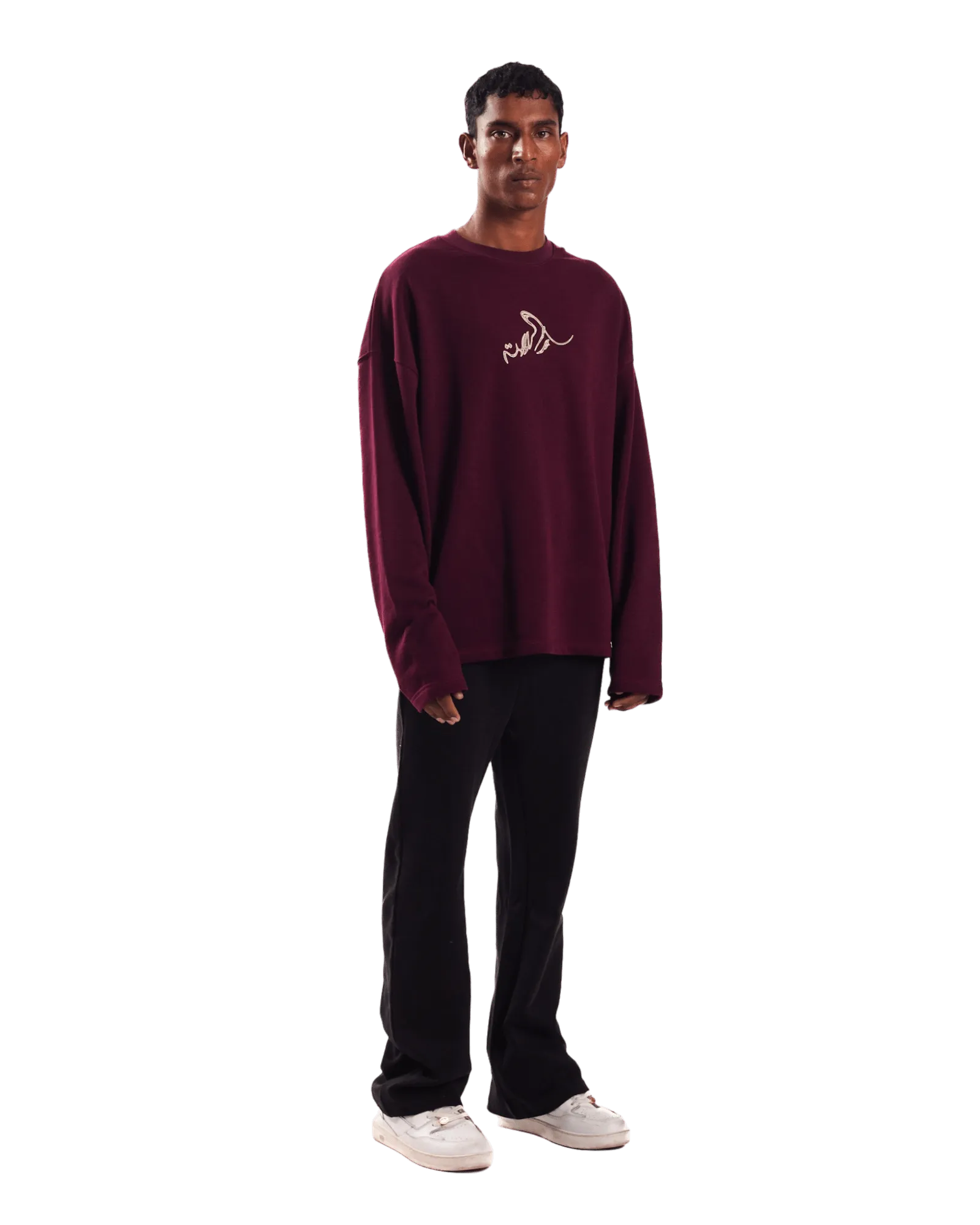 "FOREVER FOREST" MAROON FULL SLEEVE T SHIRT
