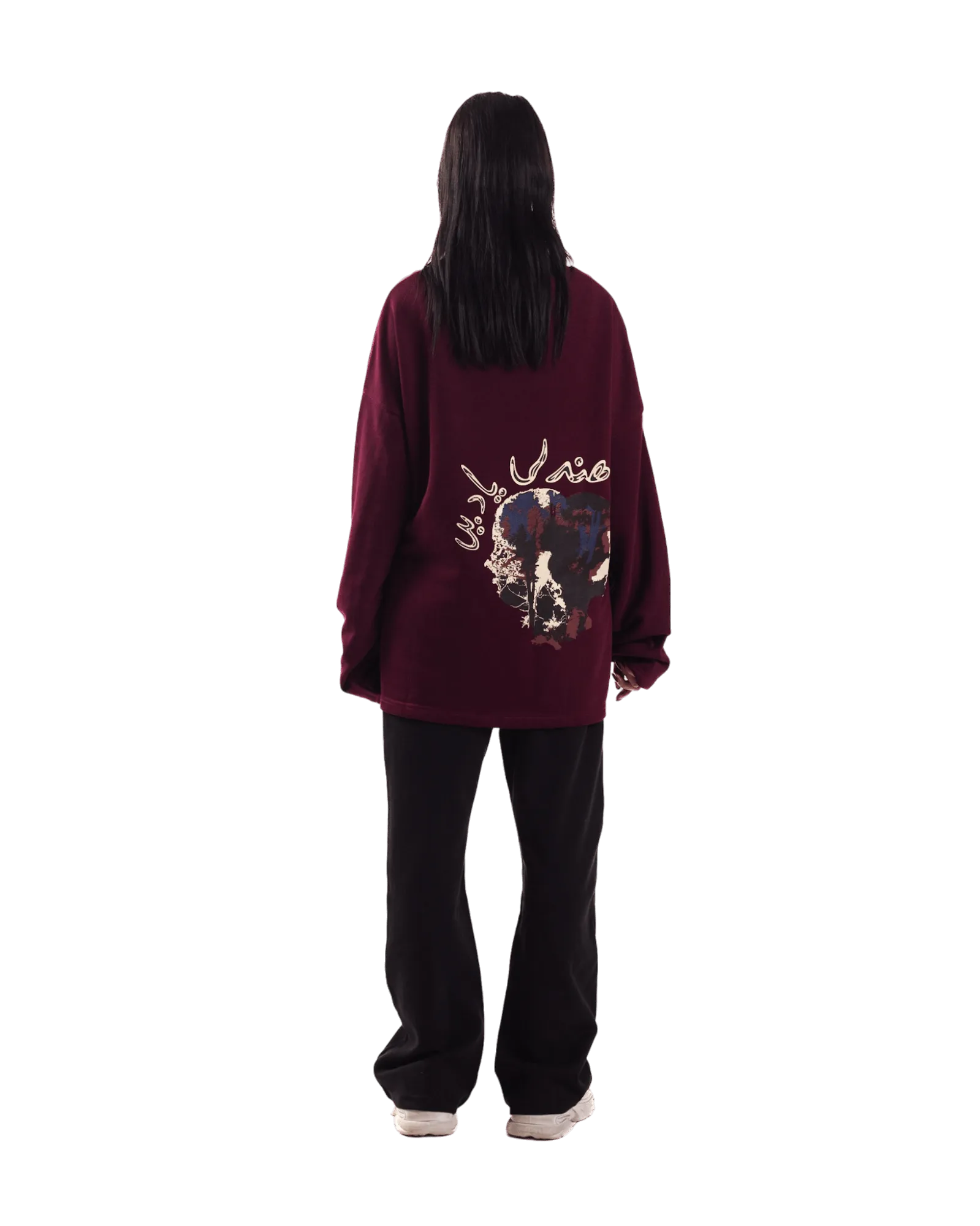 "FOREVER FOREST" MAROON FULL SLEEVE T SHIRT