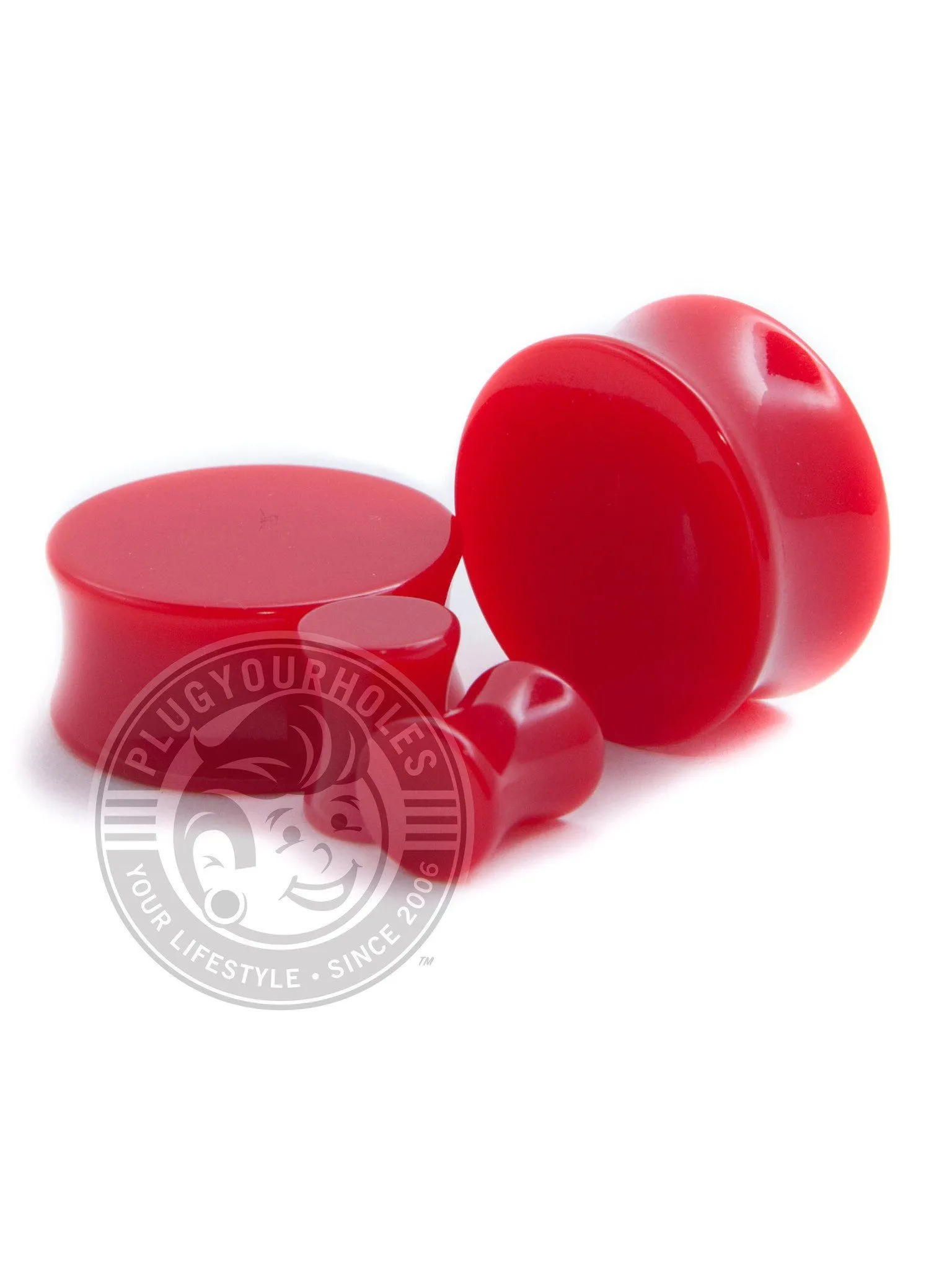Red Acrylic Plugs