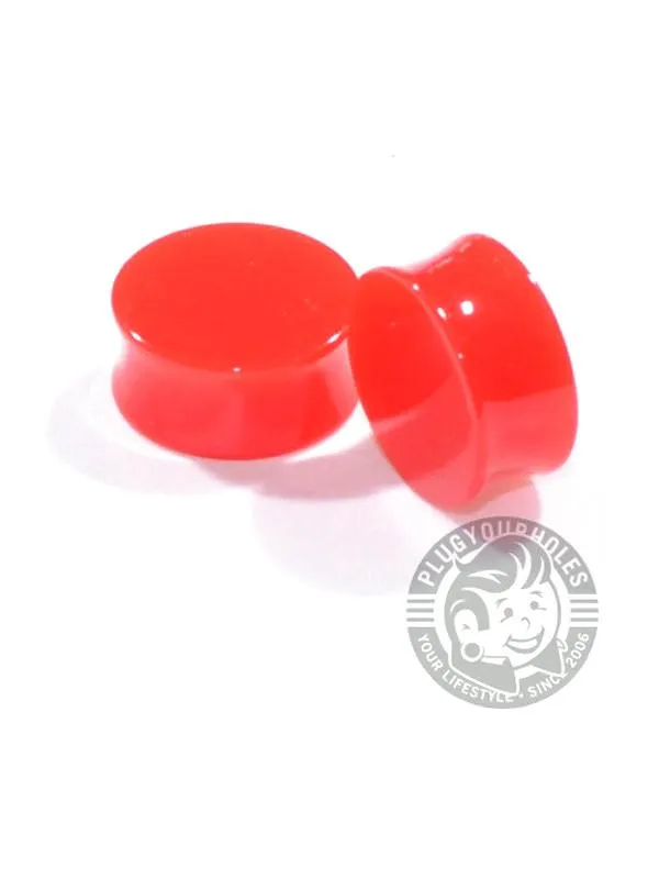 Red Acrylic Plugs