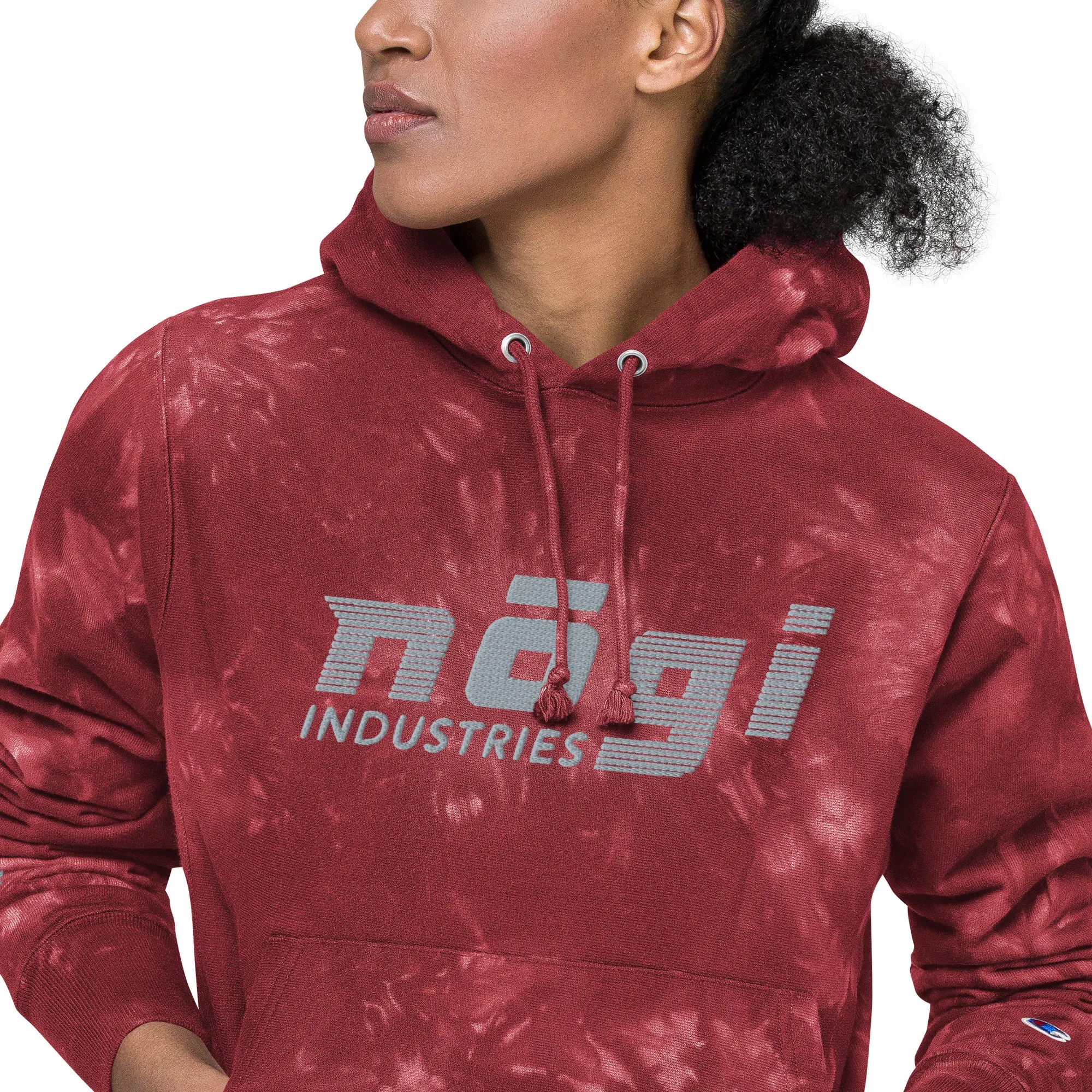 Red Smoke Unisex Champion Tie-Dye Hoodie