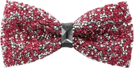 Rhinestone Bow Ties for Men - Pre Tied Sequin Bowties Men with Adjustable Length, Jewel Bow Tie