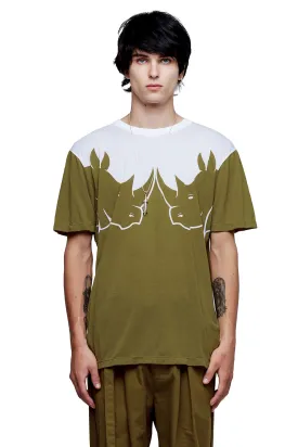 RHINO T-SHIRT IN OLIVE