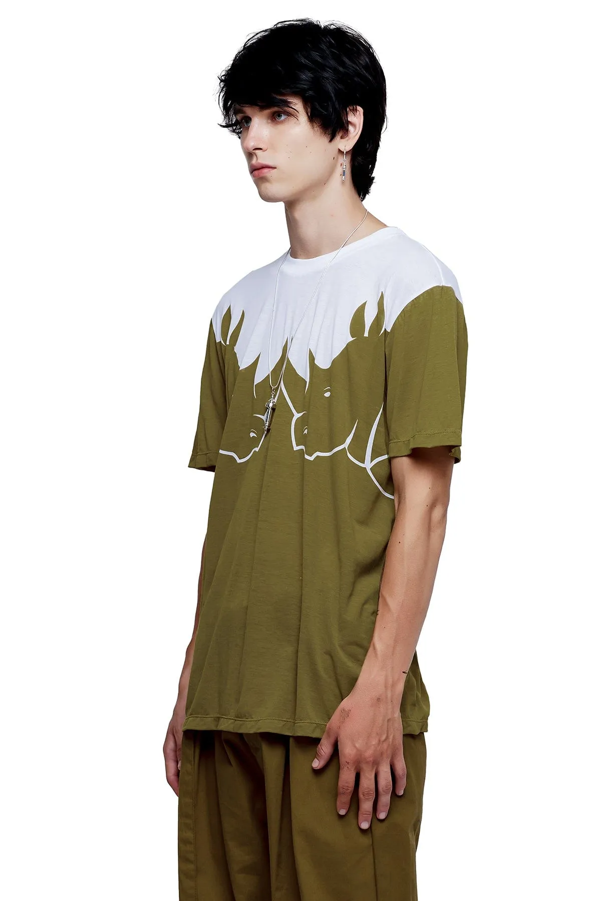 RHINO T-SHIRT IN OLIVE