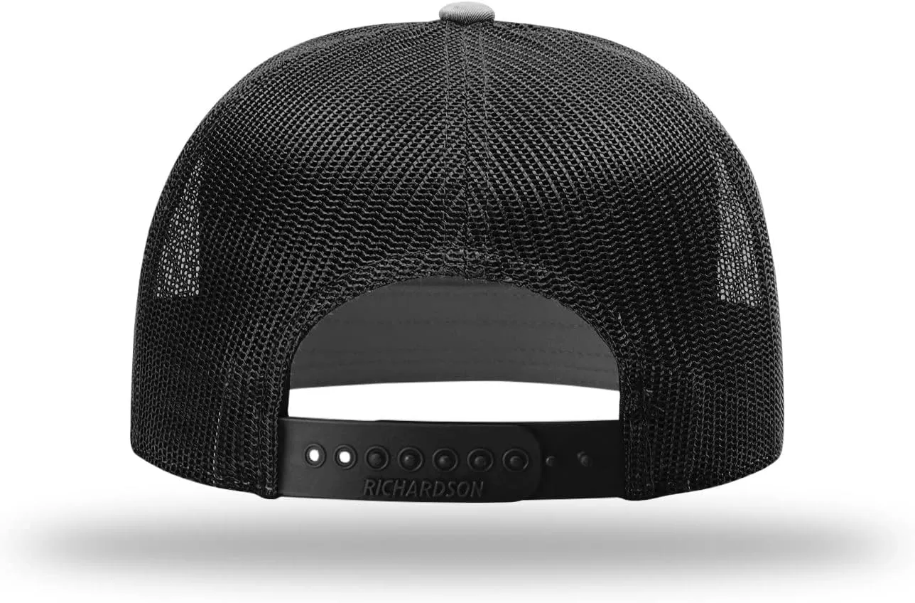 Richardson 168 7-Panel Trucker Hat, Flat Bill Snapback