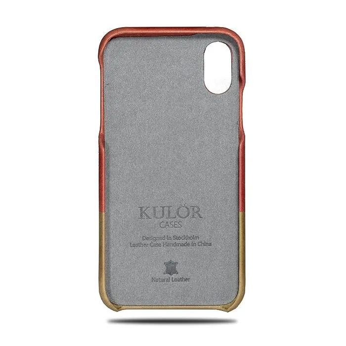 Rosewood Pink & Sage Green iPhone XR Leather Case