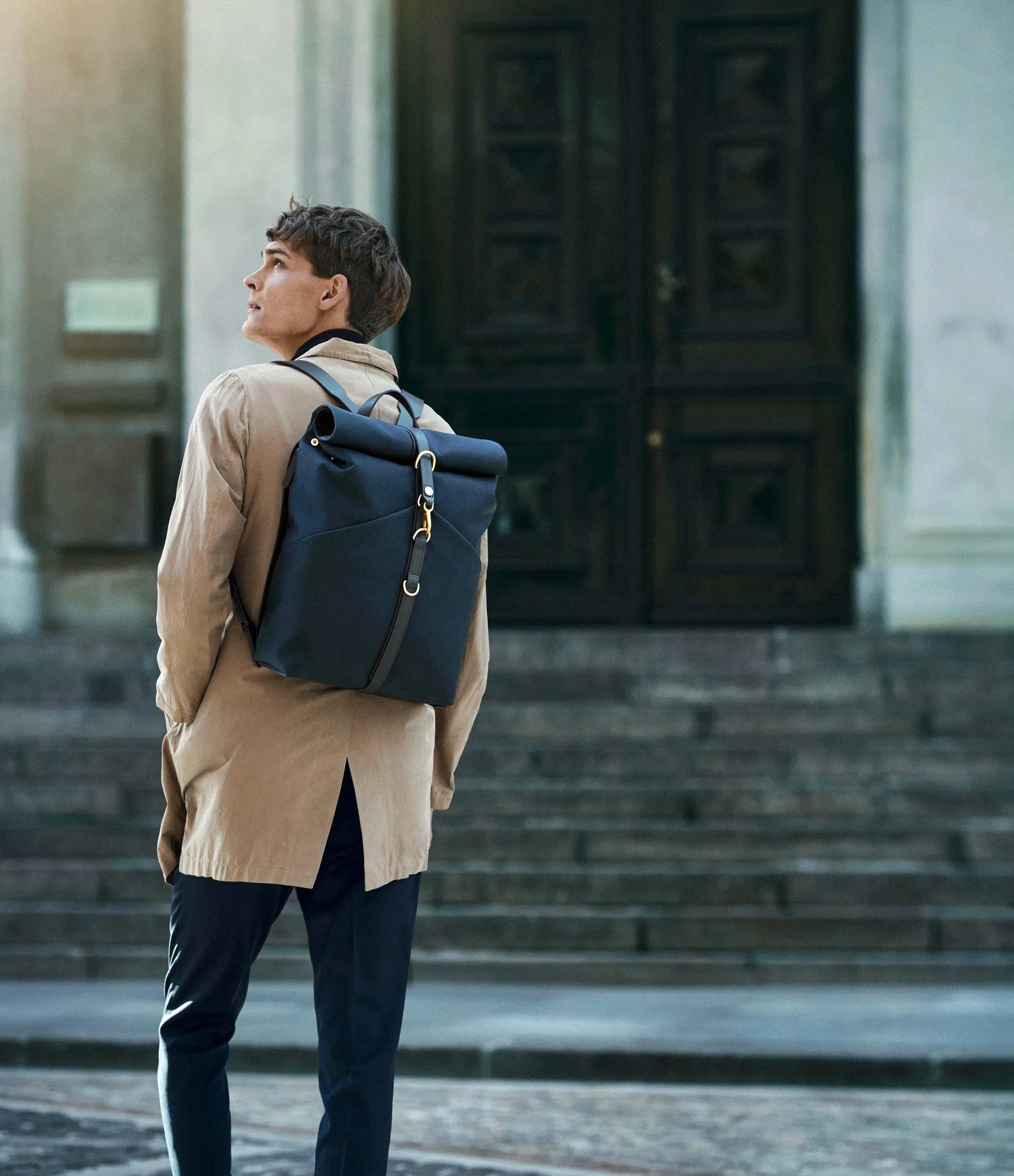 Rucksack, Leather – Black/Black