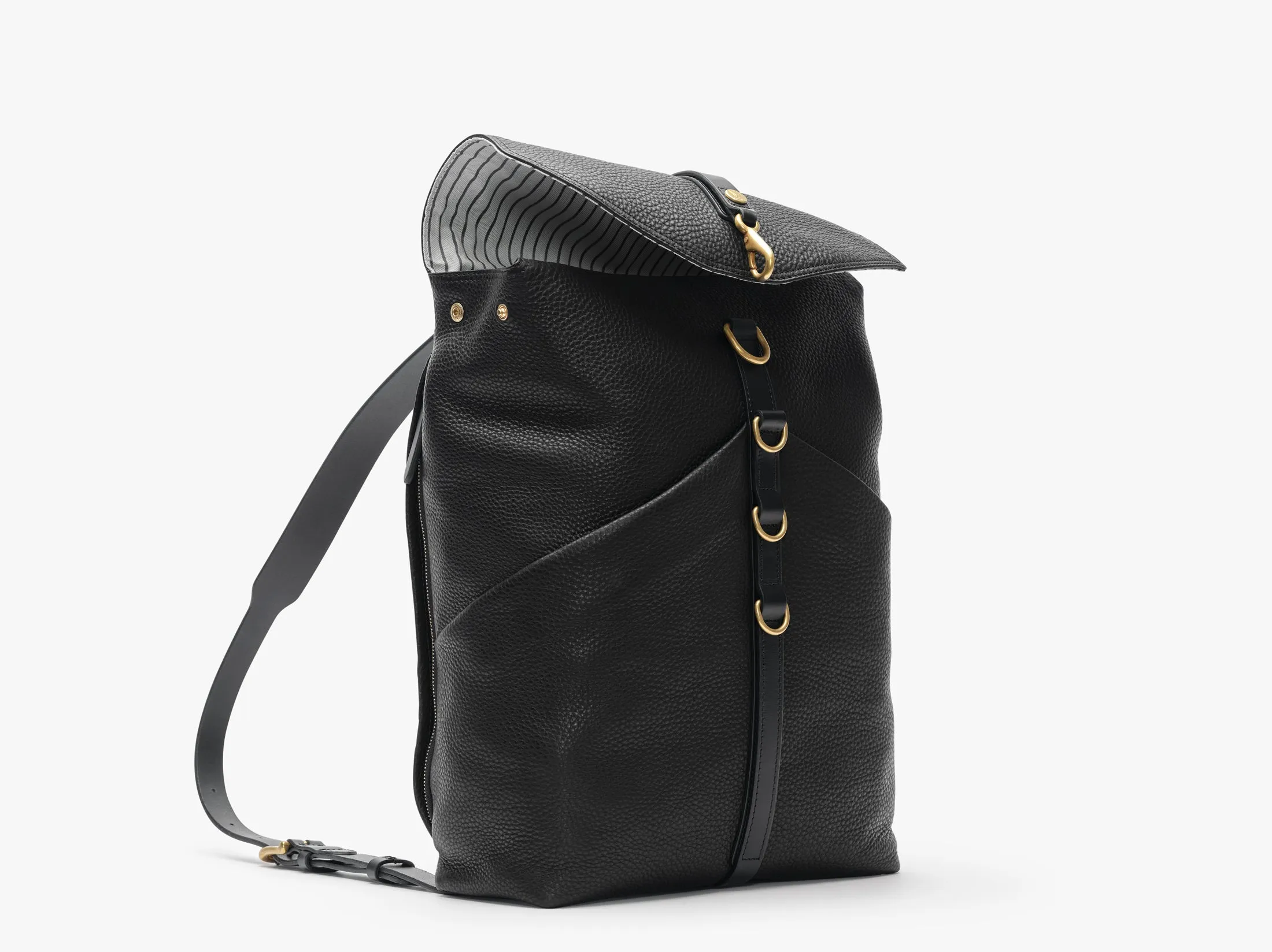 Rucksack, Leather – Black/Black