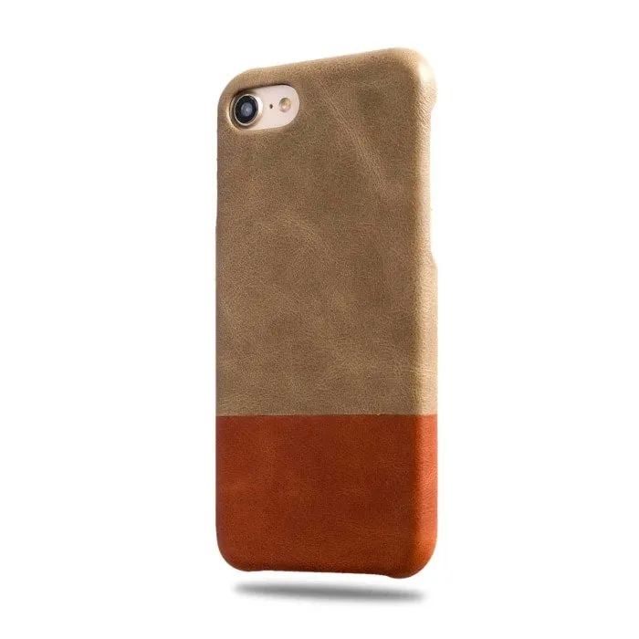 Sage Green & Walnut Brown iPhone SE 2 (2020) / iPhone 8 / iPhone 7 Leather Case