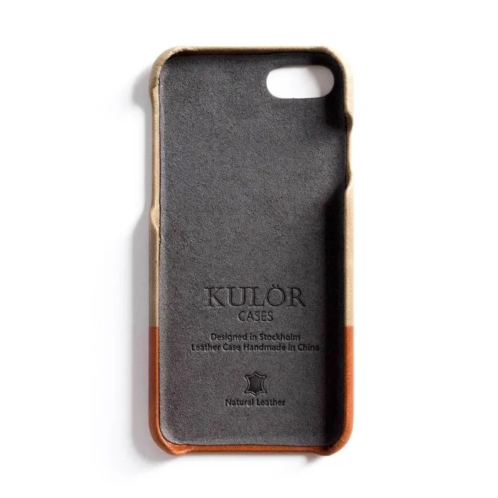 Sage Green & Walnut Brown iPhone SE 2 (2020) / iPhone 8 / iPhone 7 Leather Case