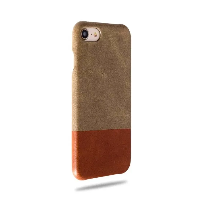 Sage Green & Walnut Brown iPhone SE 2 (2020) / iPhone 8 / iPhone 7 Leather Case