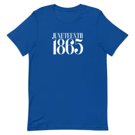 Short-Sleeve Unisex T-Shirt - Blue & White Juneteenth 1865