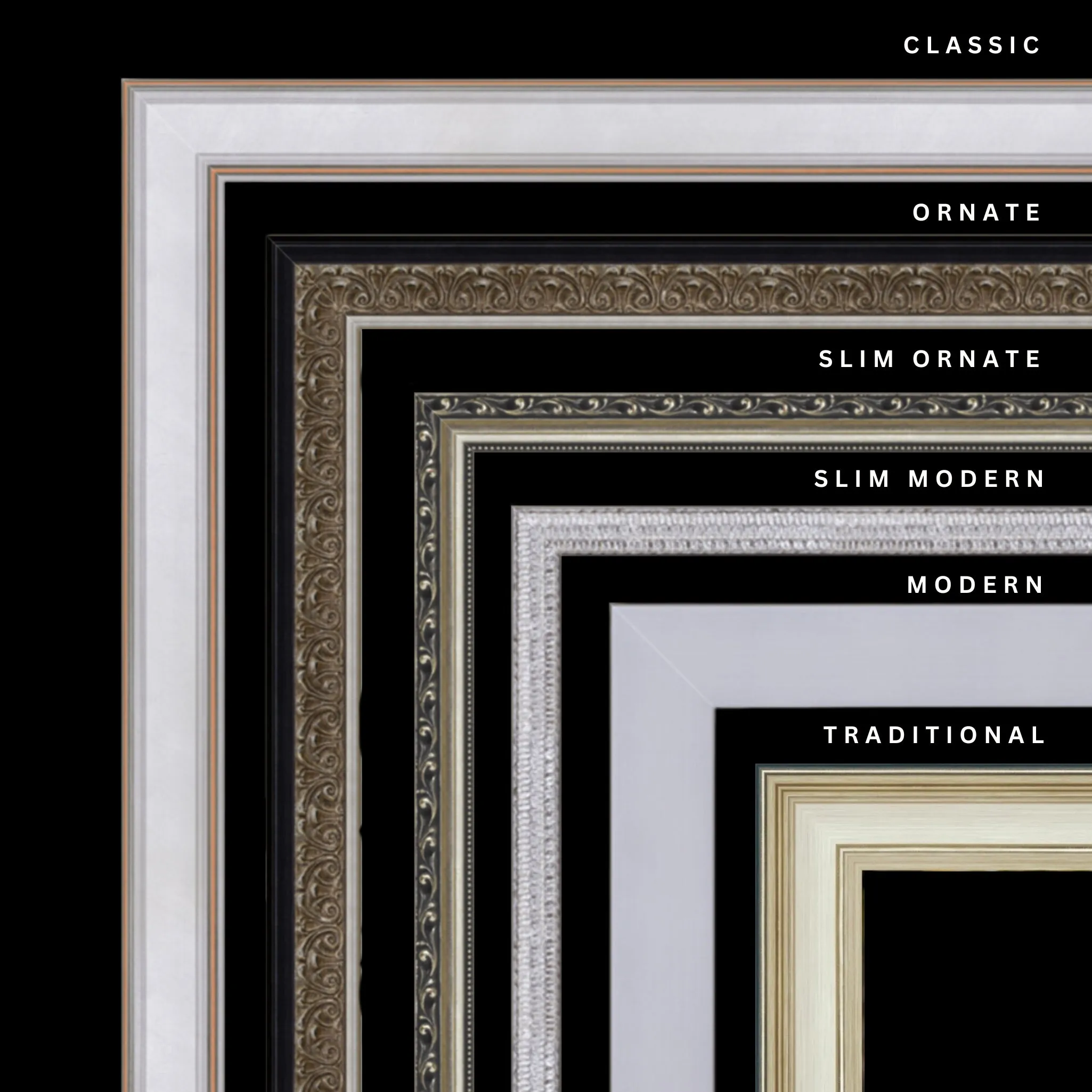 Silver 39x26 Picture Frame Ornate Traditional Classic Antique