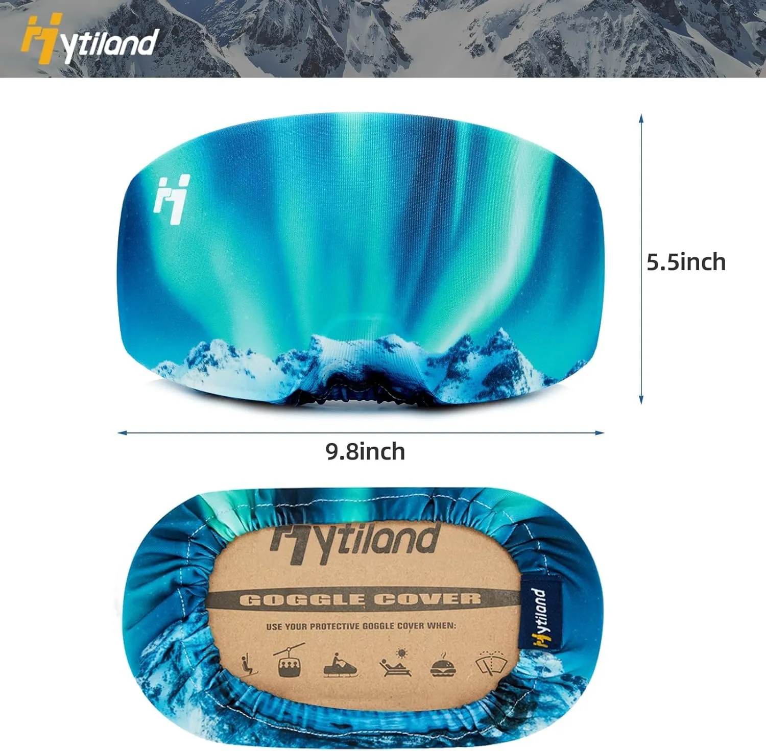Ski Goggle Cover Sleeve, Snowboard Goggles Microfiber Protective Lens Scratch Dust Protection for Alpine Touring