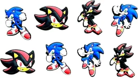 Sonic the Hedgehog and Shadow Video Game Character Shoe Charms, 8-Piece Set