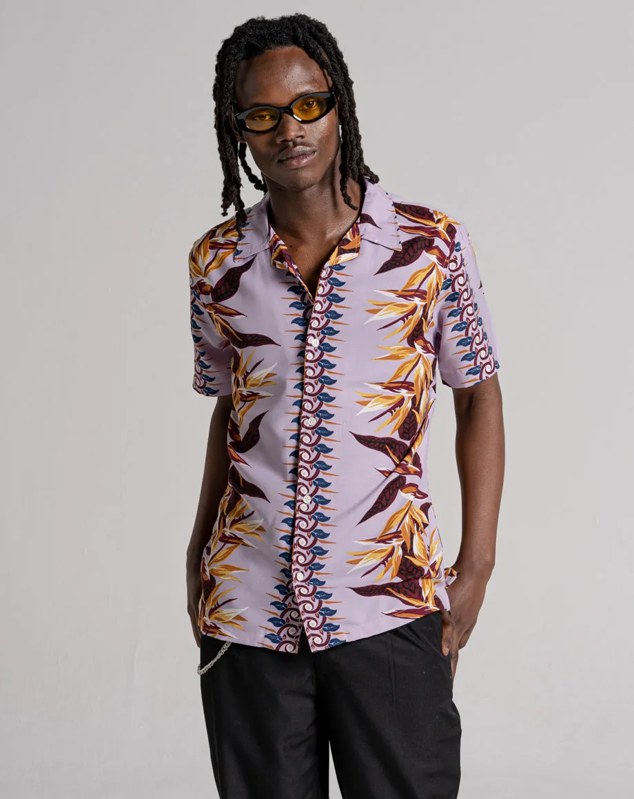 TONGA UNISEX PRINTED SHIRT - LILAC