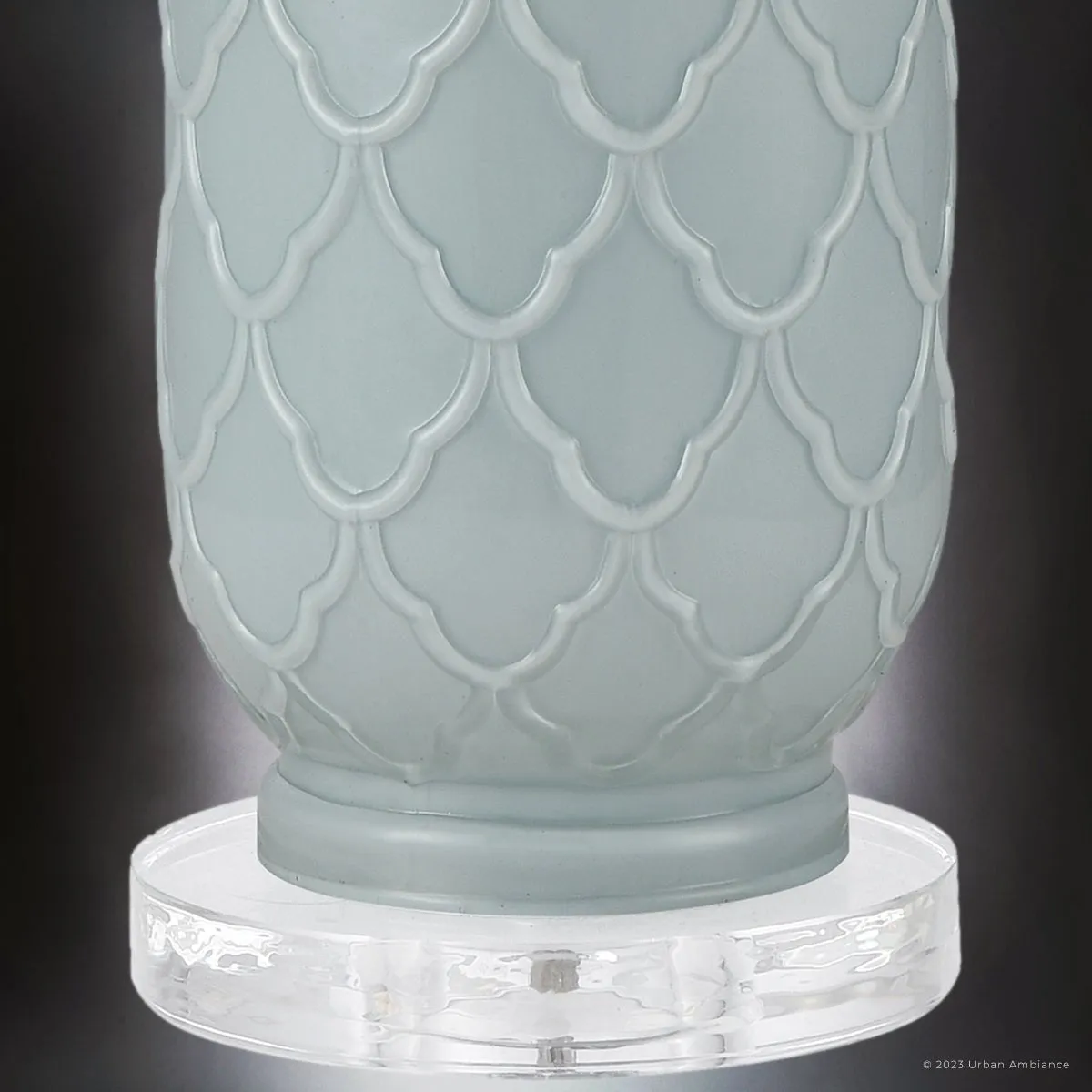 UEX7560 Mid-Century Modern Table Lamp 13''W x 13''D x 24''H, Pale Blue Finish, St. Francisville Collection