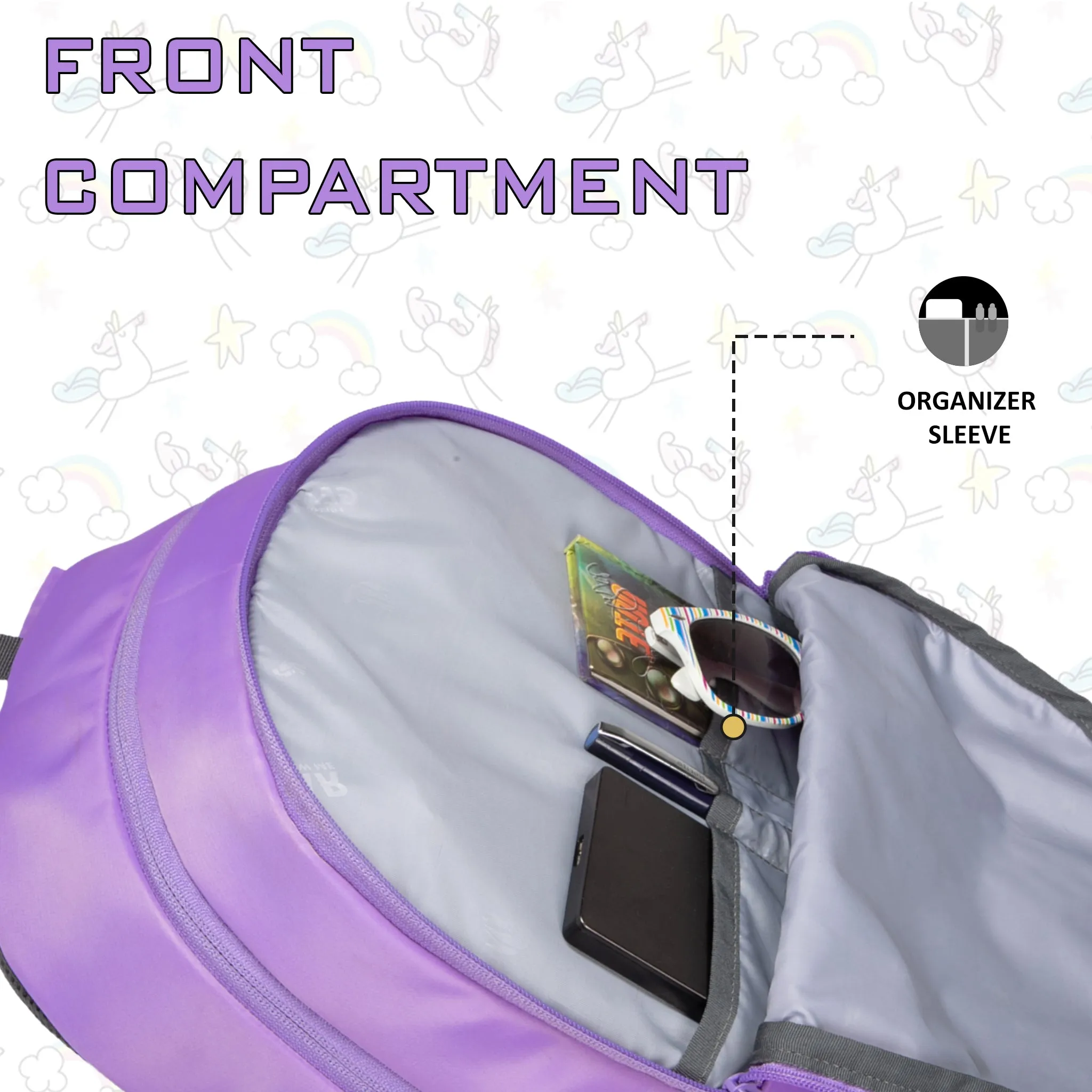 Unicorn 22L Lavender Kids Backpack