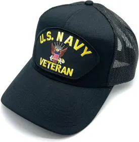 US Navy Veteran Patch Mesh Adjustable Baseball Cap