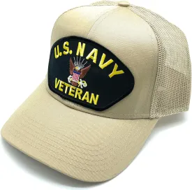 US Navy Veteran Patch Mesh Adjustable Baseball Cap