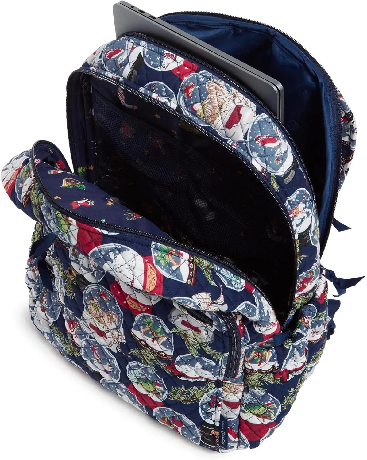 Vera Bradley Women's Cotton Campus Backpack, Snow Globes - Recycled Cotton, One Size