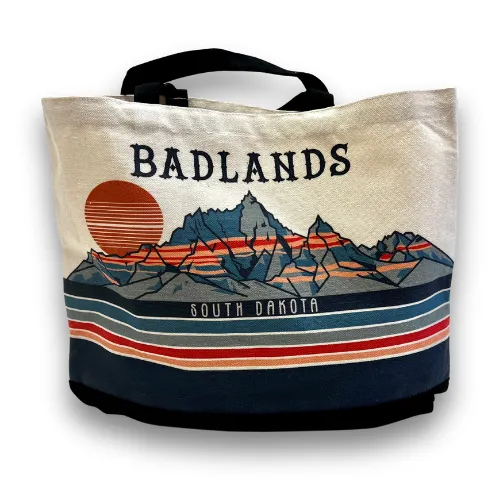 Vintage Badlands Canvas Tote Bag