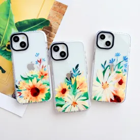 Water Color Sunflower ! Designer Impact Proof Silicon Phone Case for iPhone