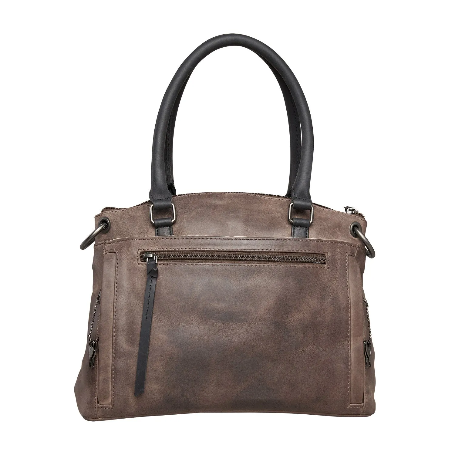 Whitely Leather Conceal Carry Lockable Crossbody Satchel