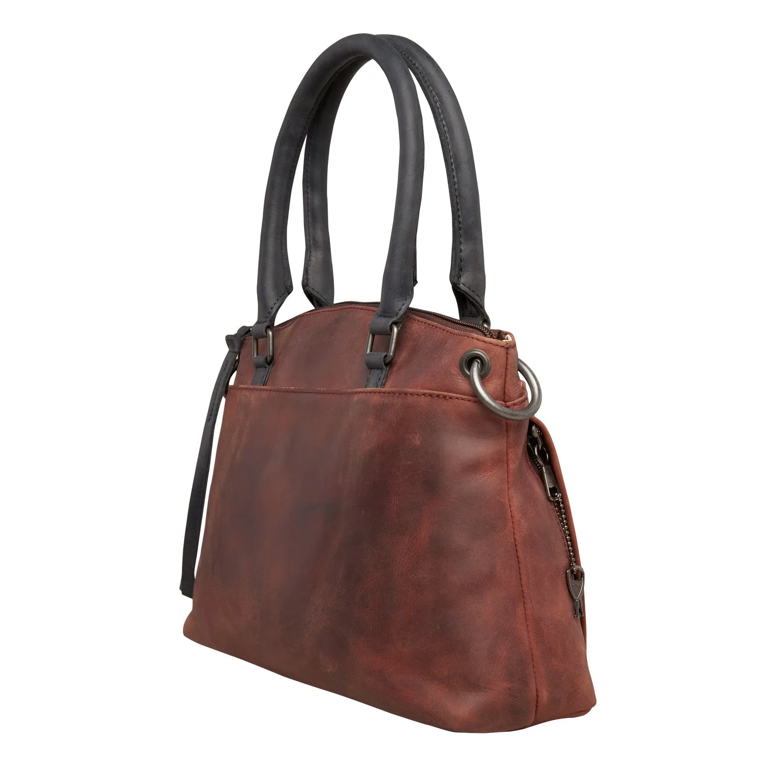 Whitely Leather Conceal Carry Lockable Crossbody Satchel