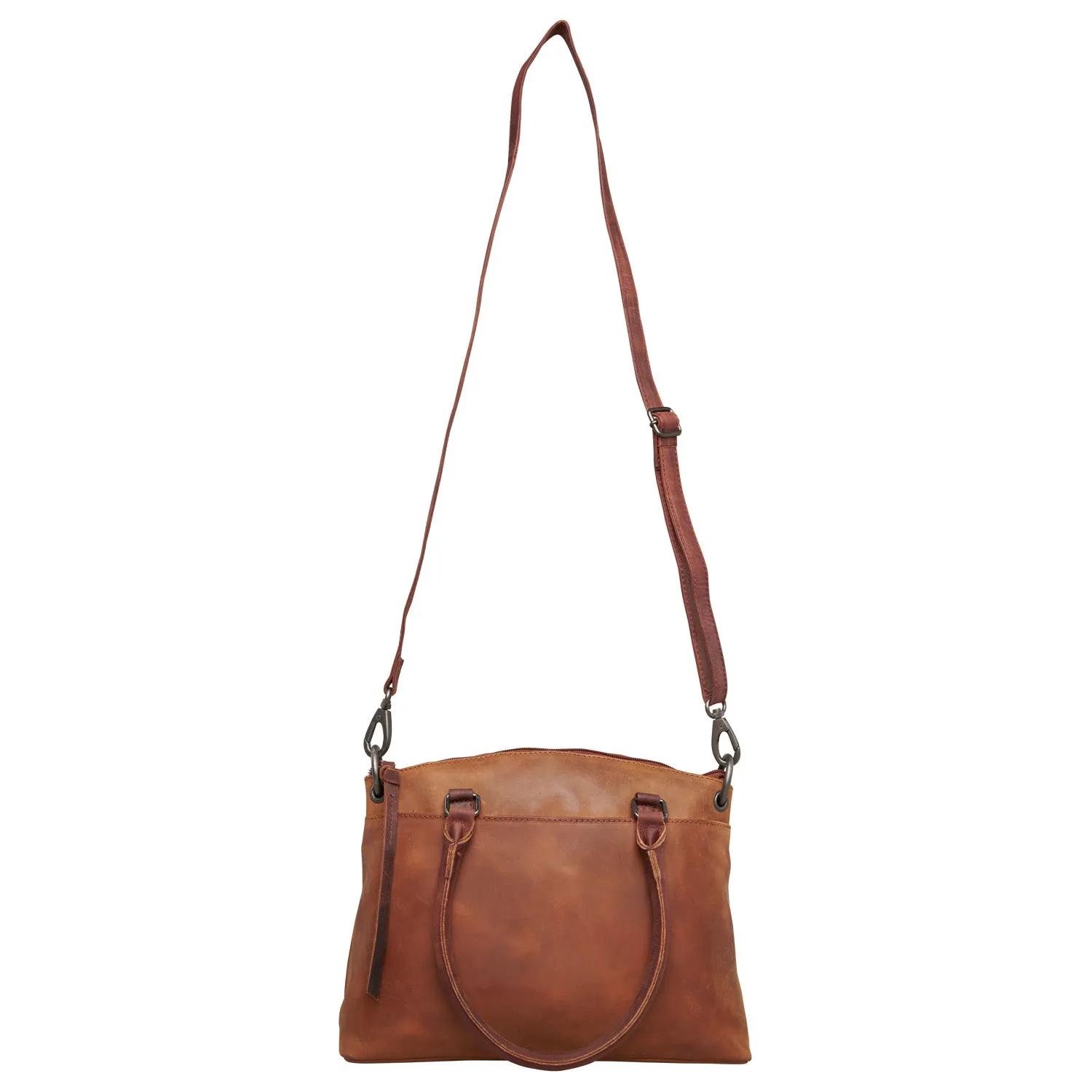 Whitely Leather Conceal Carry Lockable Crossbody Satchel