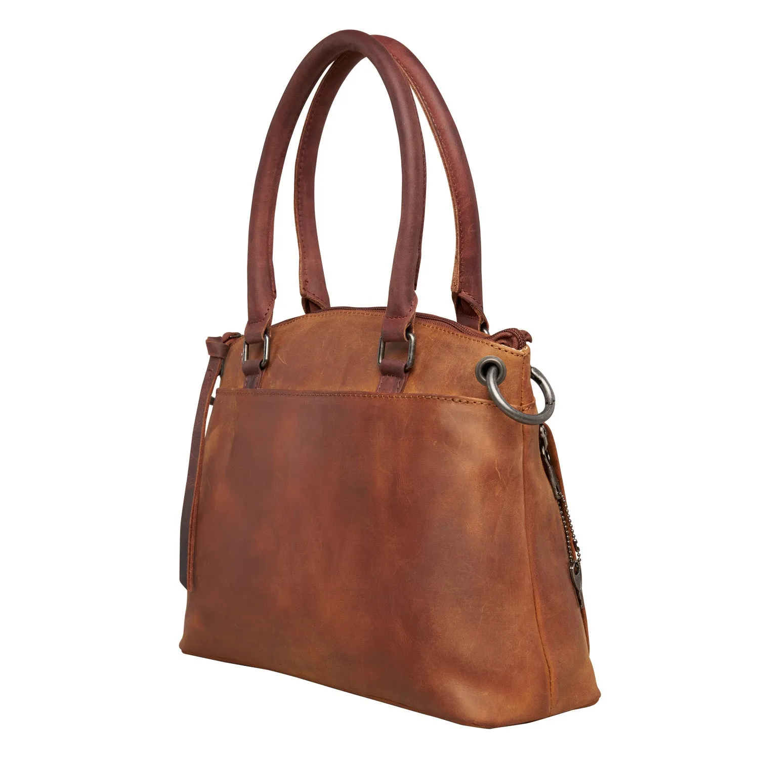 Whitely Leather Conceal Carry Lockable Crossbody Satchel