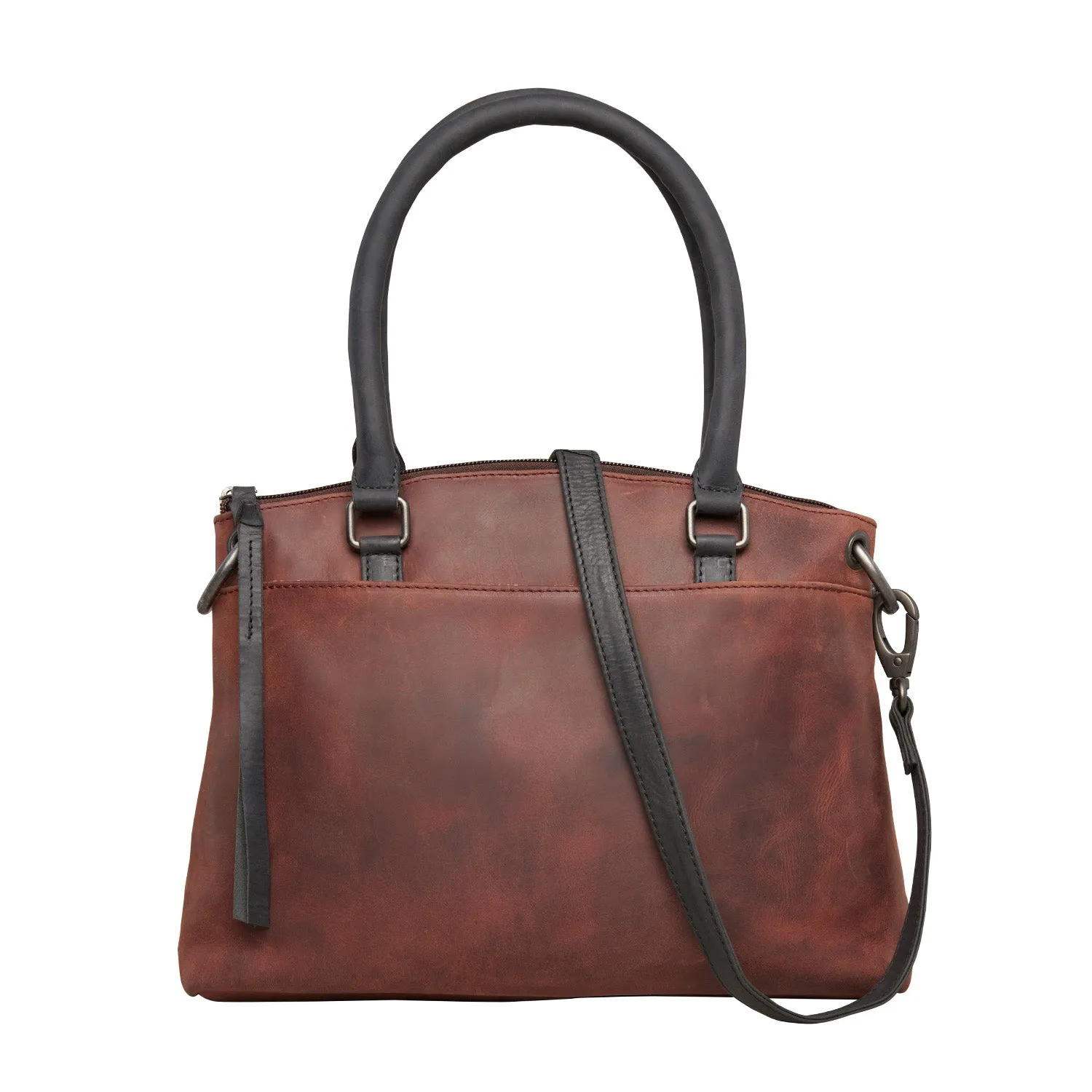 Whitely Leather Conceal Carry Lockable Crossbody Satchel