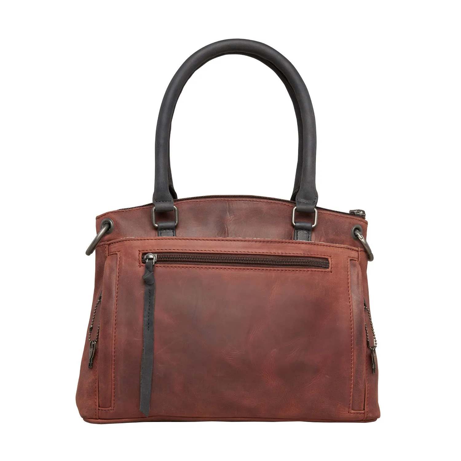 Whitely Leather Conceal Carry Lockable Crossbody Satchel
