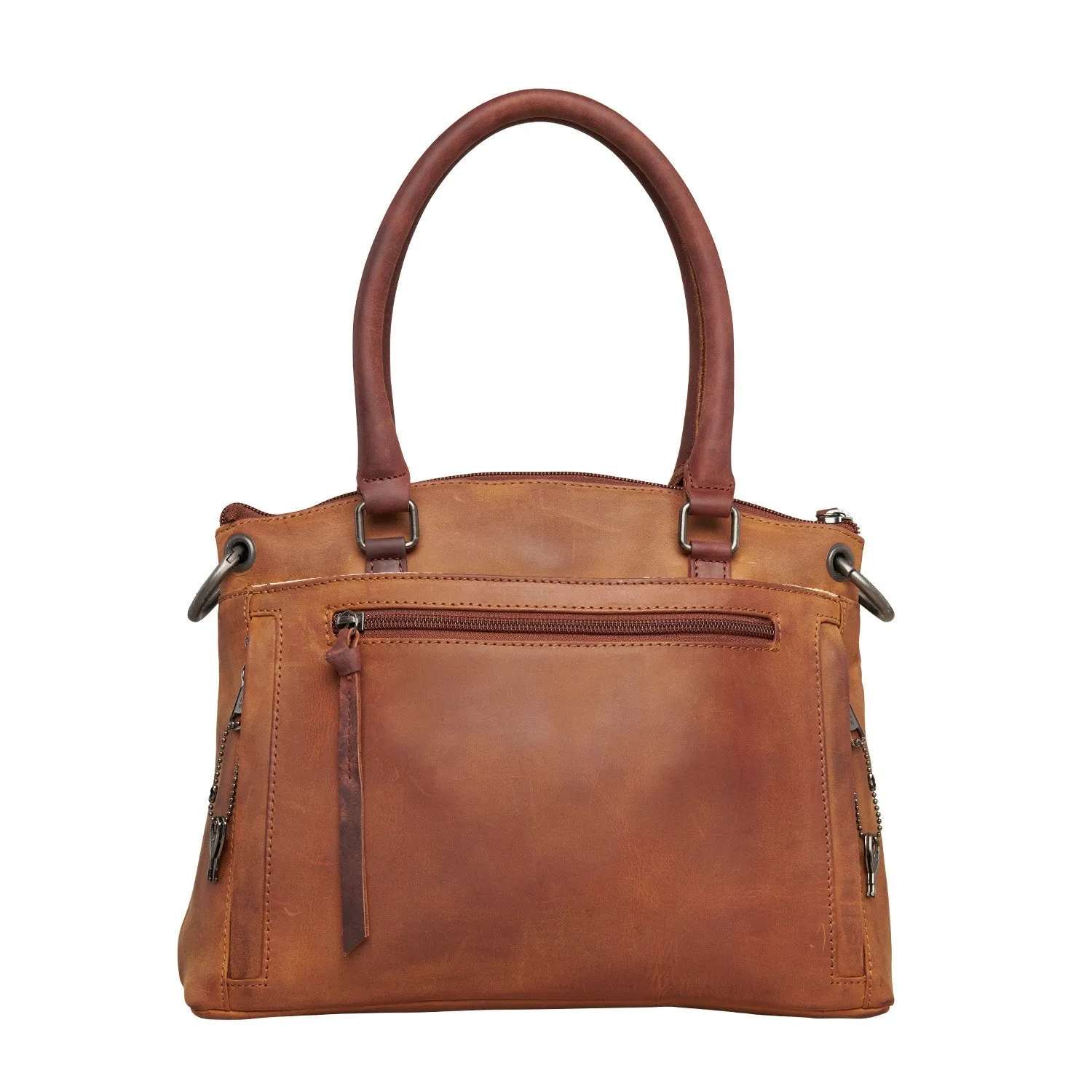Whitely Leather Conceal Carry Lockable Crossbody Satchel