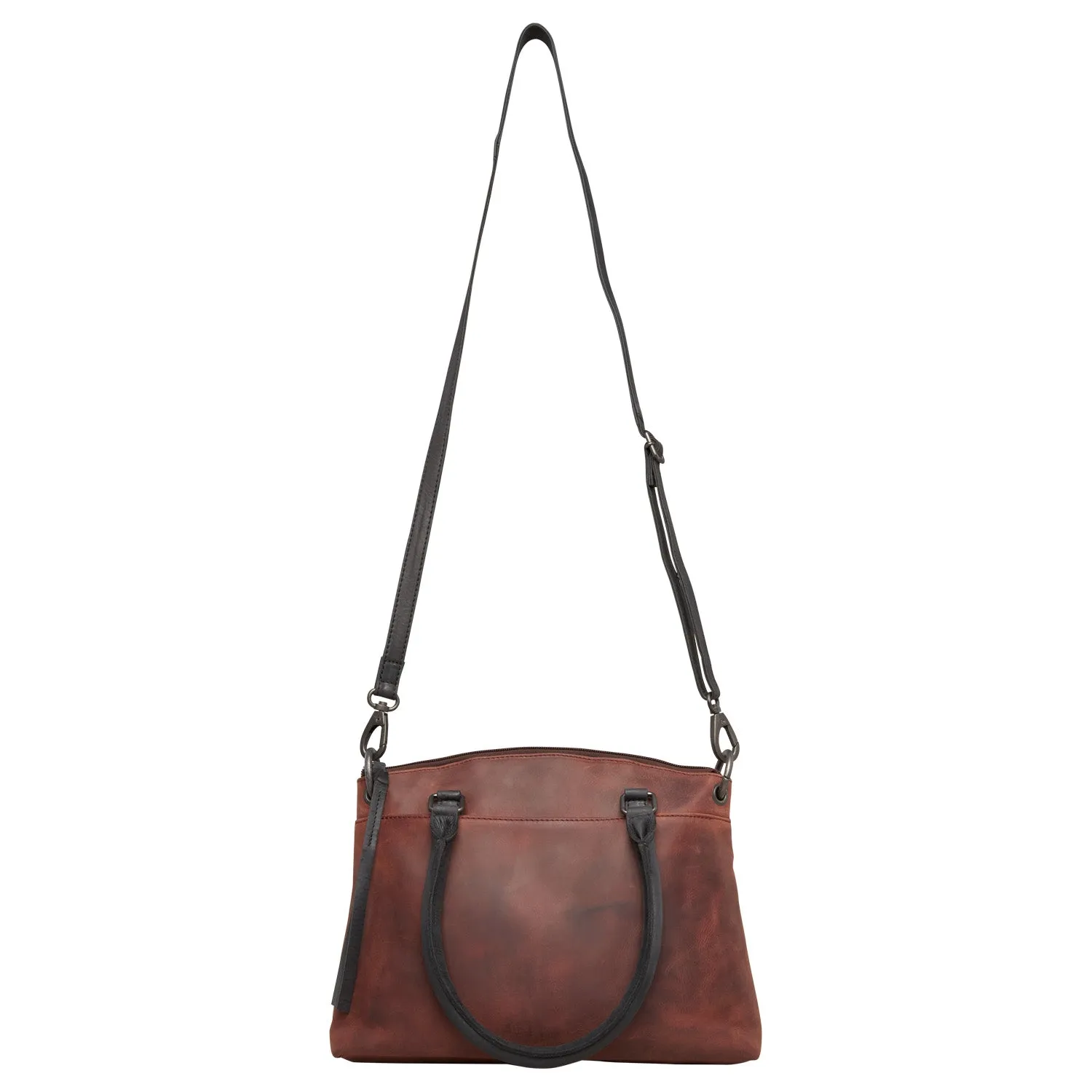 Whitely Leather Conceal Carry Lockable Crossbody Satchel
